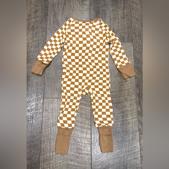Bamboo Check Zipper Sleepie 18-24m - Picture 3 of 3